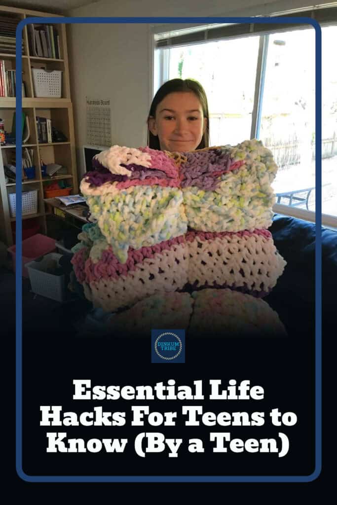Pinnable image for essential life hacks for teens
