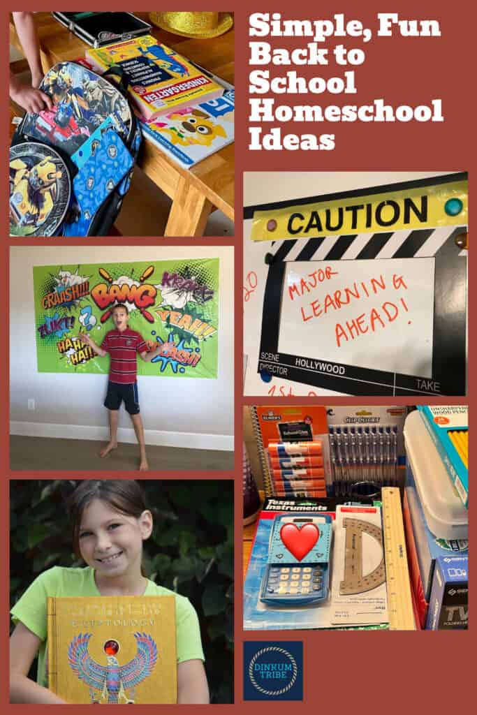 Pinnable image for back to school homeschool ideas