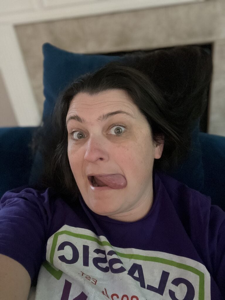 Woman making a silly face