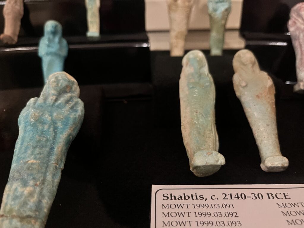 Shabtis on display at the Museum of World Treasures