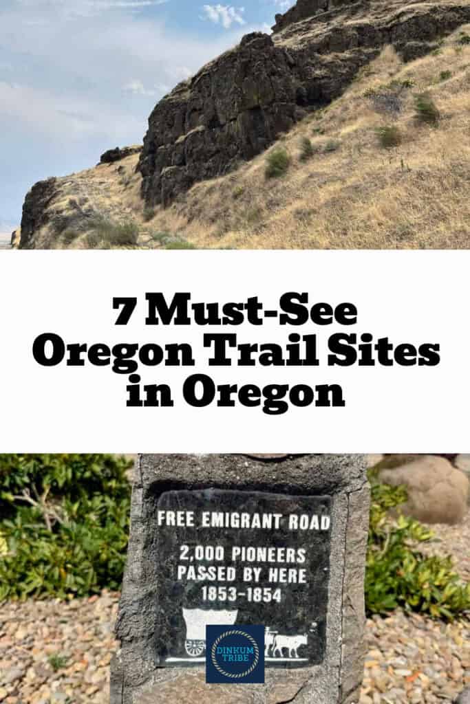 Pinnable image for Oregon Trail sites in Oregon
