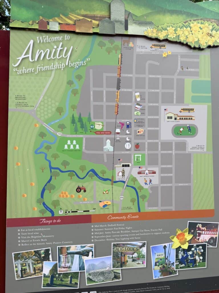 Map graphic of Amity