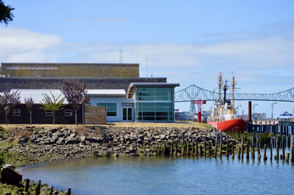 CRMM on a sunny day. The Columbia River Maritime Museum is one of the best interpretive museums to visit in Astoria.
