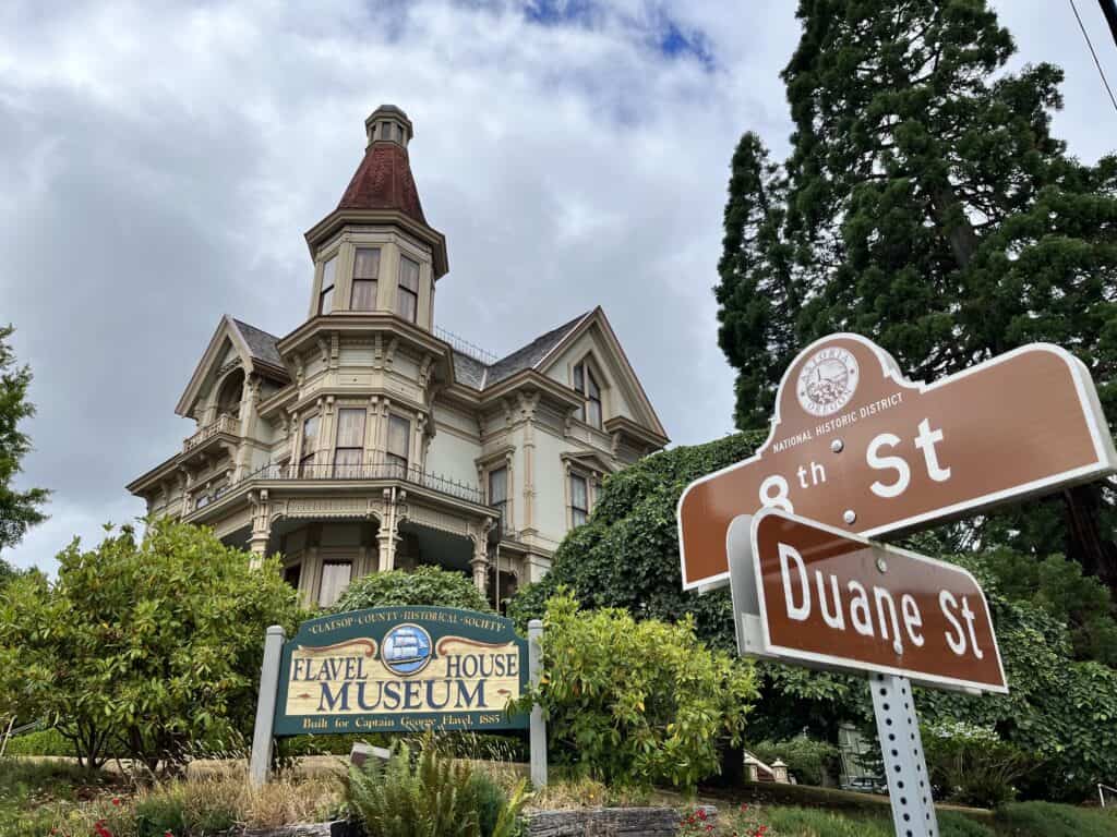 Flavel House Museum in Astoria, Oregon.
