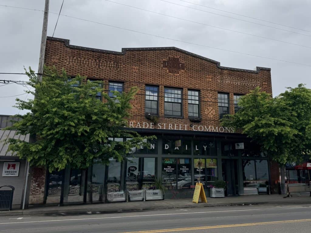 Trade Street Commons, where the Common Cup is located.