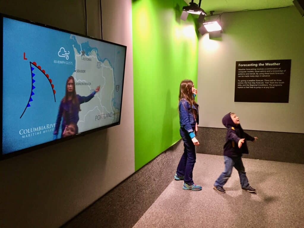Our kids loved pretending to be weather forecasters at CRMM.