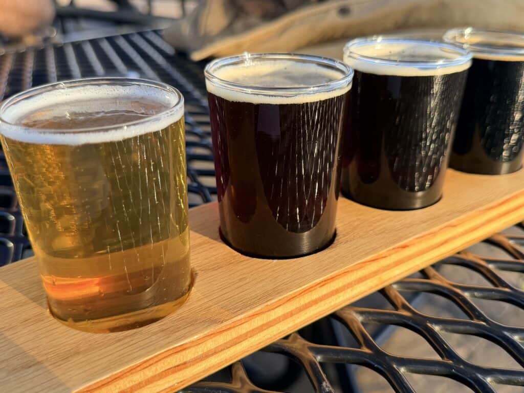 Flight of ales and beers