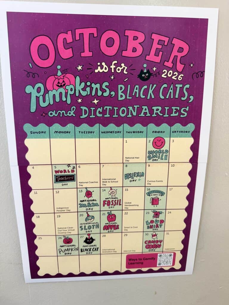 October silly holidays on a page