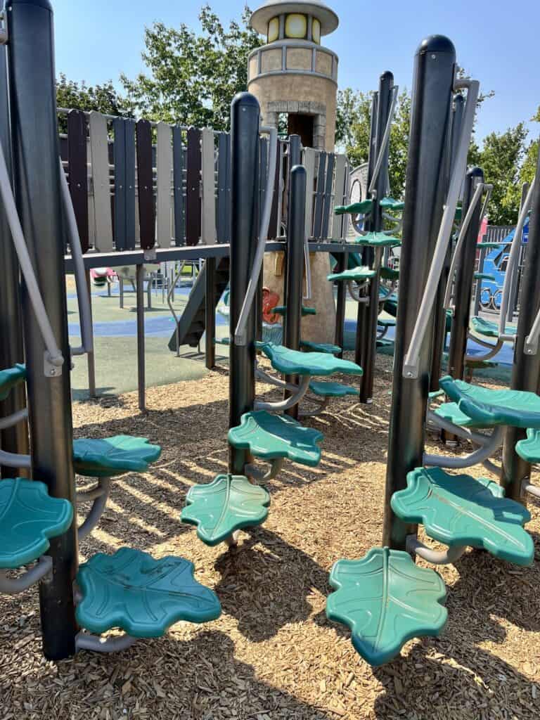 Leaf themed play structure at the Playground of Dreams.