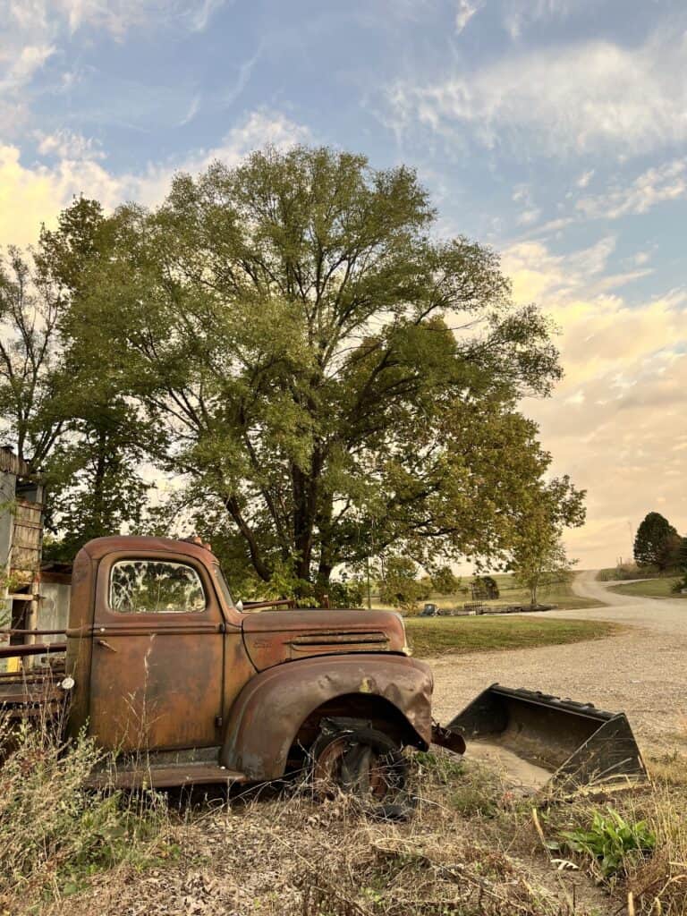 Old farm truck at Circle S Ranch