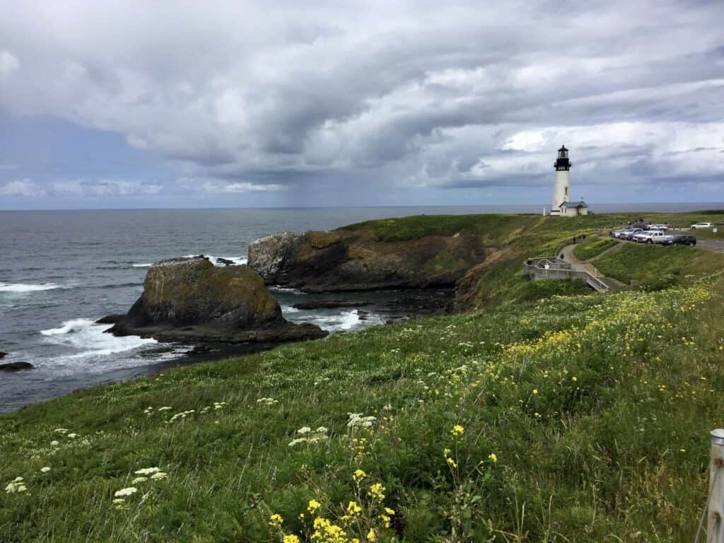 The Yaquina Head Lighthouse.