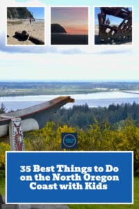 Pinnable collage for north Oregon Coast with kids