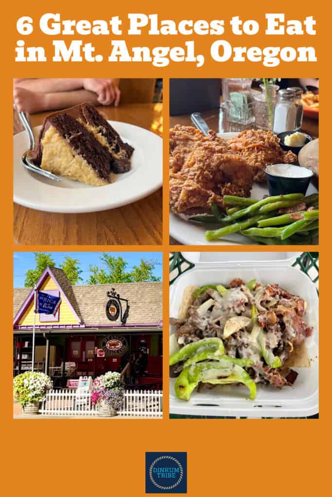 Pinnable image for places to eat in Mt Angel Oregon