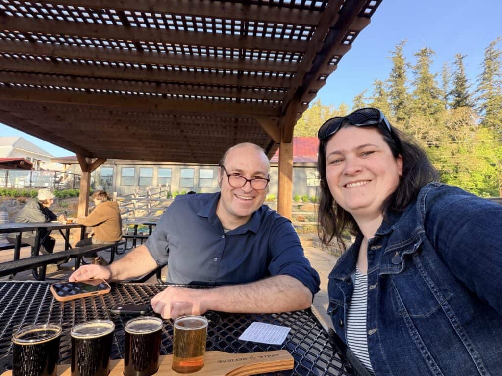 Brian and Jenn have date night at the Benedictine Brewery.