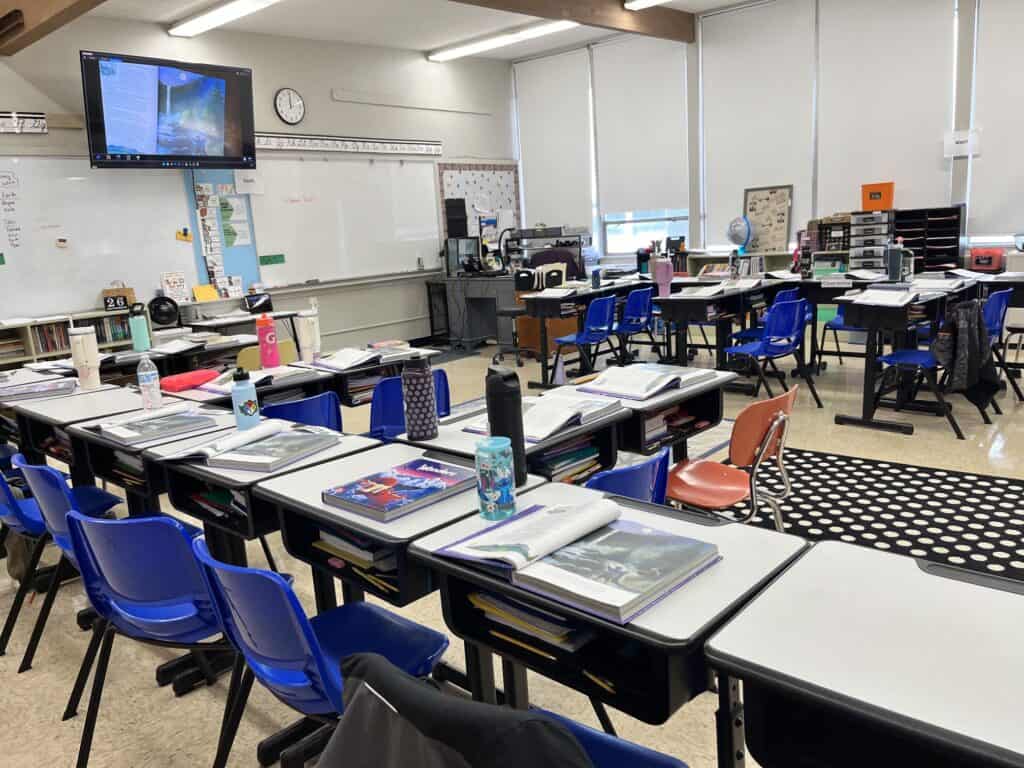 A classroom without students in it. Inclusive education for students with disabilities is more than just giving them a seat in the classroom.