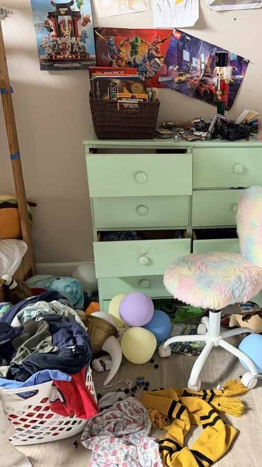 Kids with ADHD sometimes struggle to keep their belongings neat, due to issues with executive function.