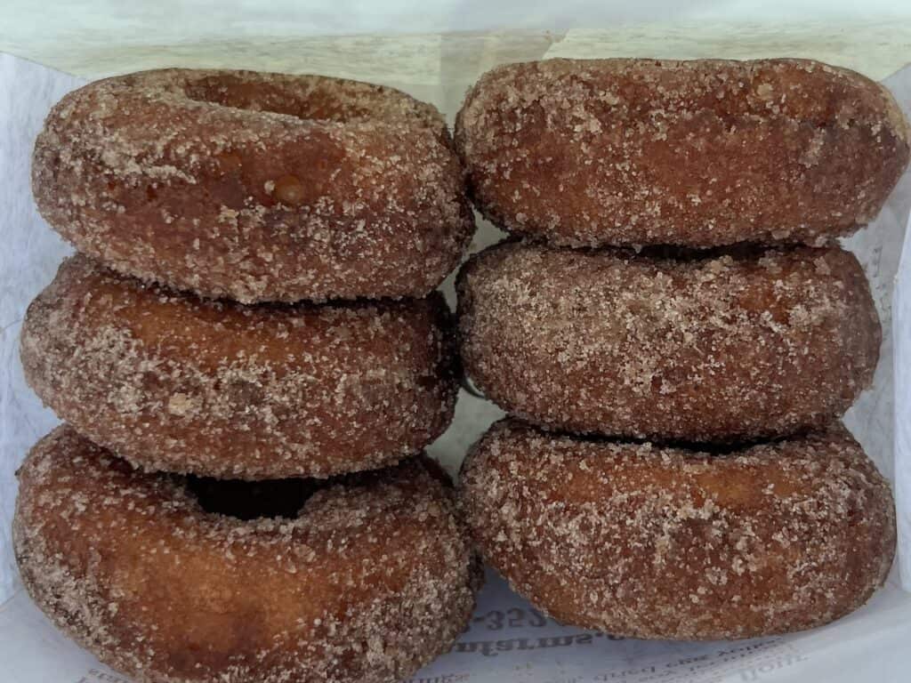 Apple cider donuts from Bauman Farms.