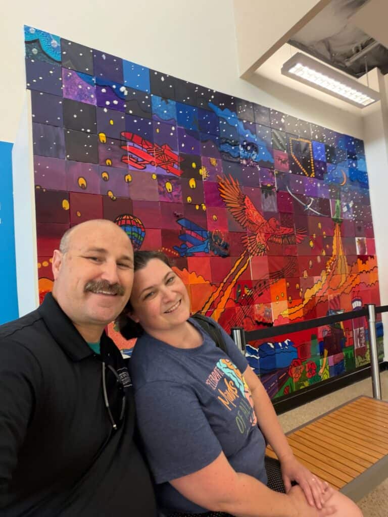 Artown aviation mural at The Discovery Reno museum