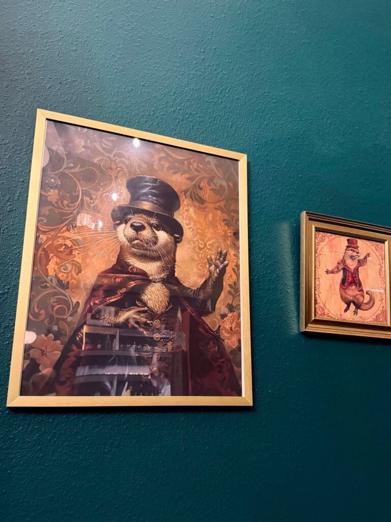 vintage style otter paintings